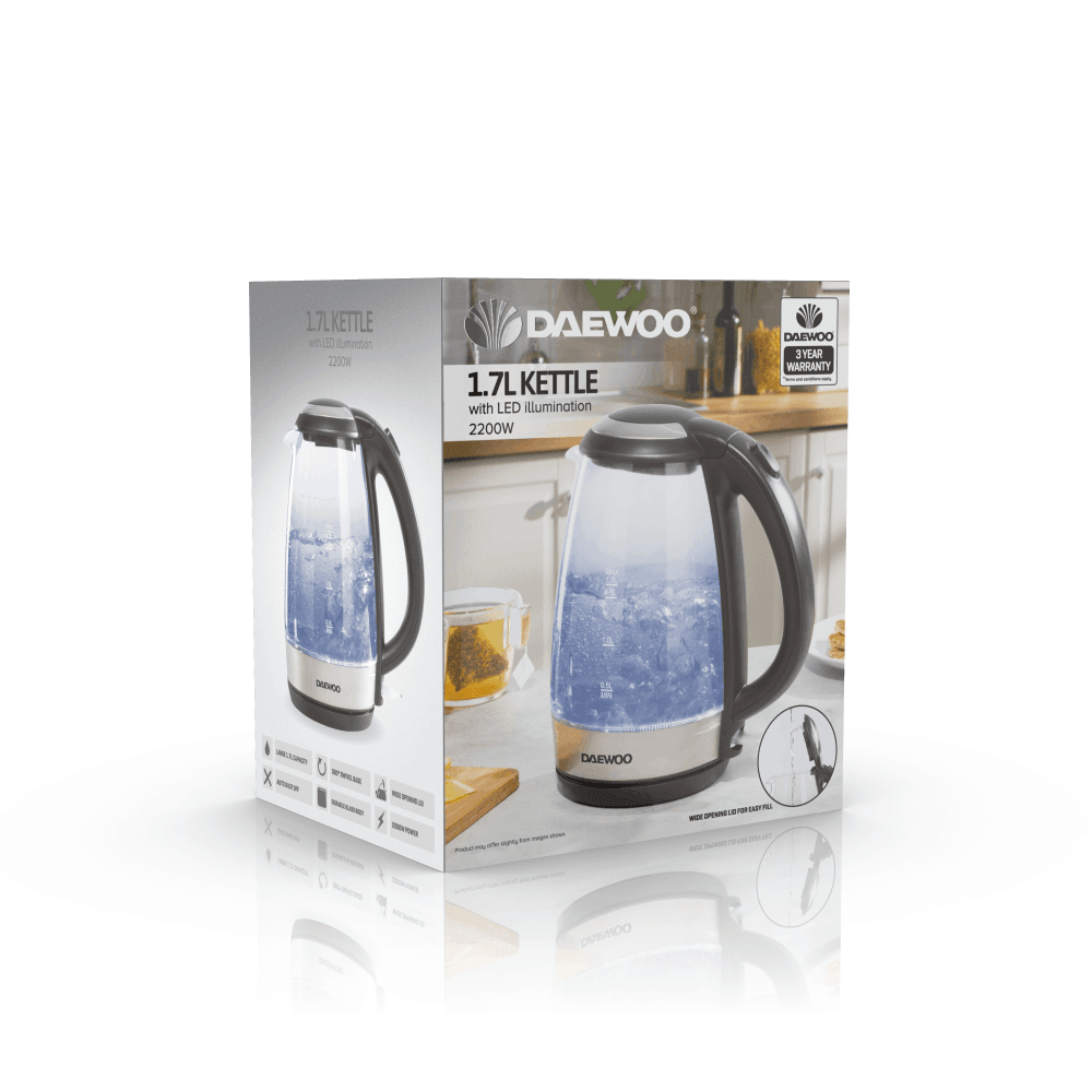 1.7L Glass Kettle with LED