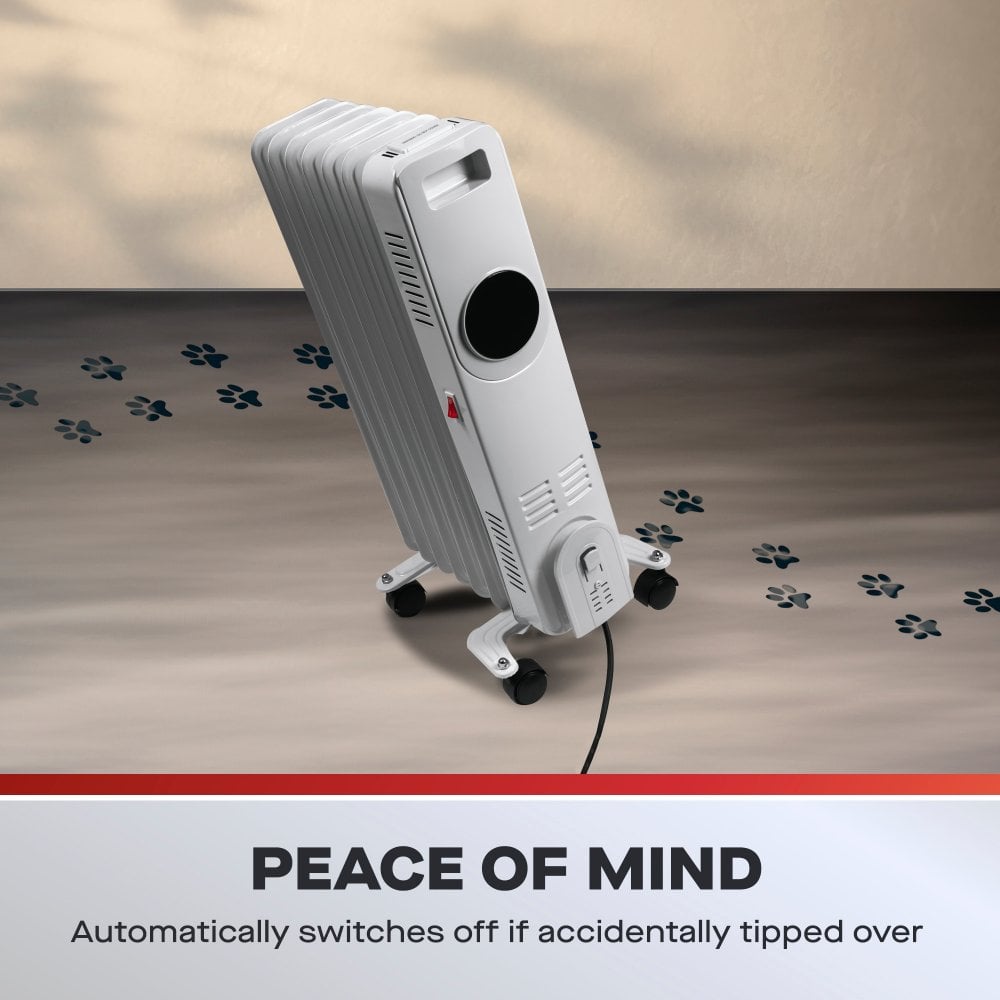 1500W Oil Filled Radiator with LED Display & Remote Control