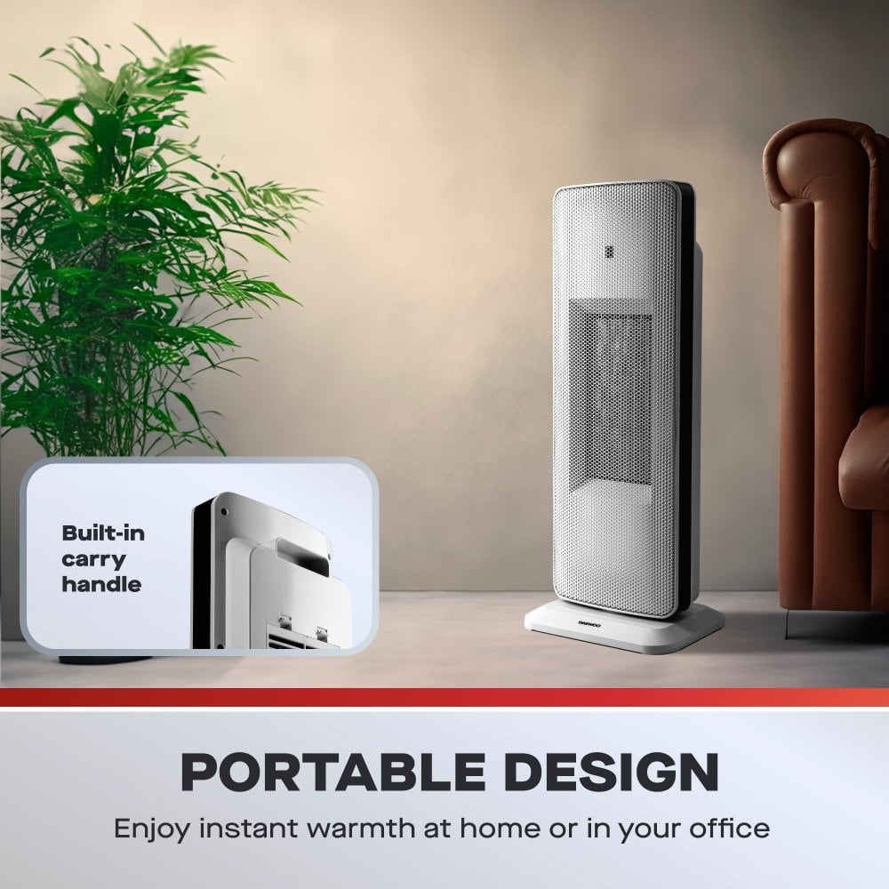 2000W Ceramic PTC Tower Fan Heater with Oscillation