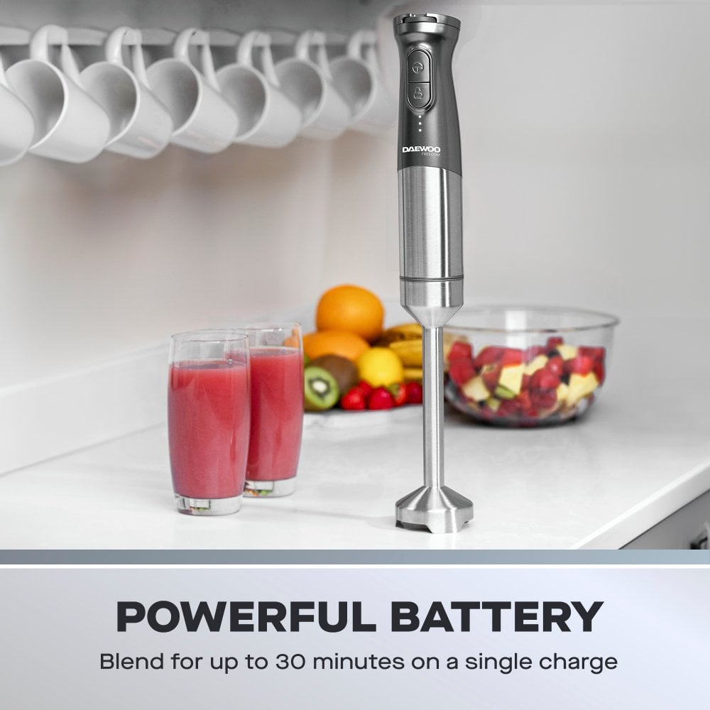 200W Cordless Pro 3-in-1 Hand Blender Set with Whisk, Chopper & Jug