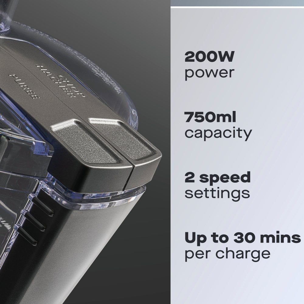 200W Cordless Pro 750ml Food Processor