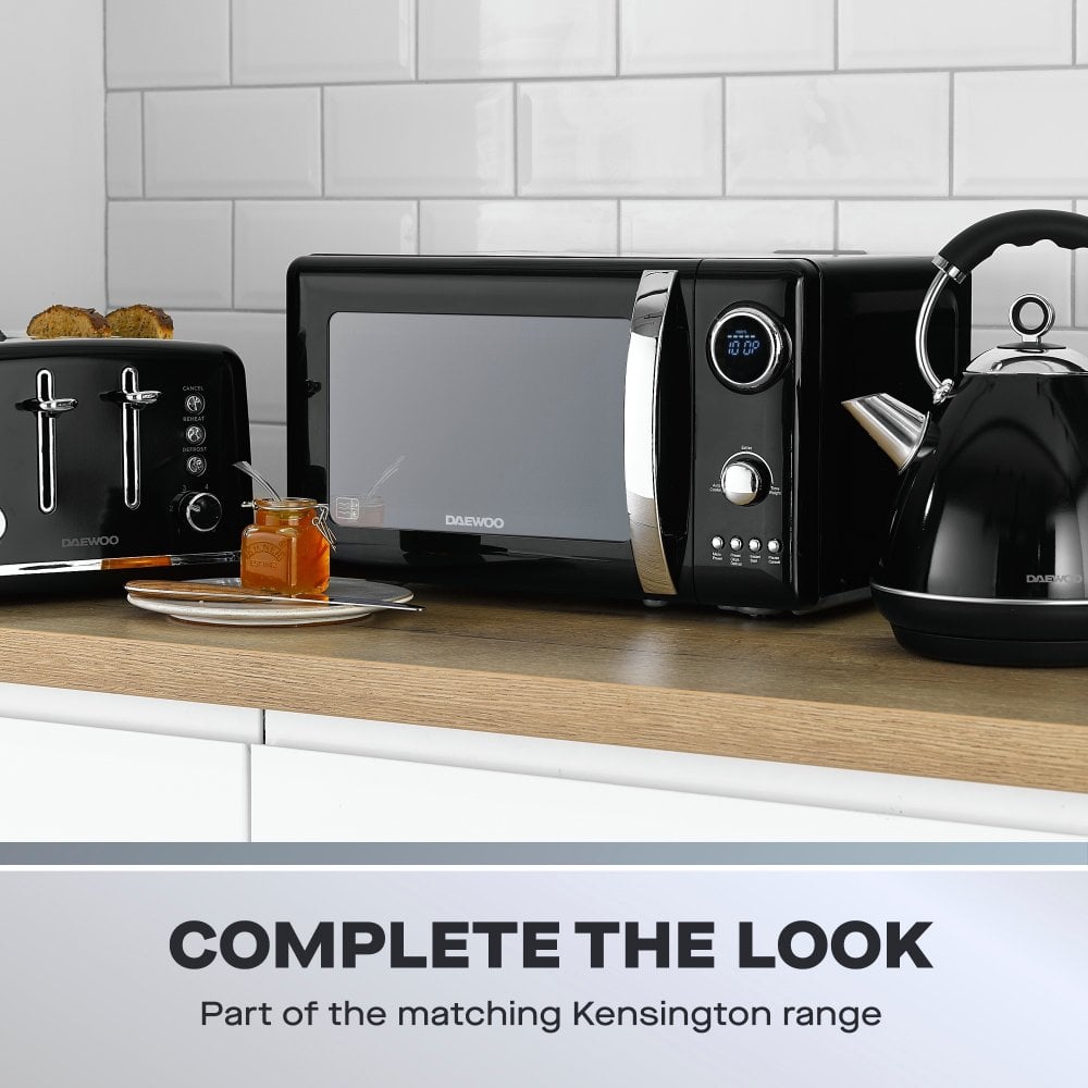 20L Black Kensington 800W Microwave