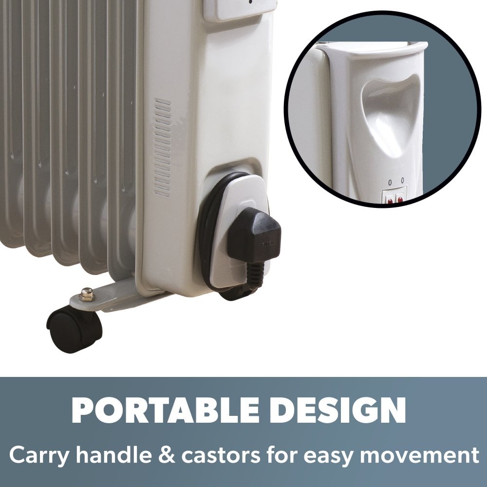 2500W Oil Filled Radiator with Timer