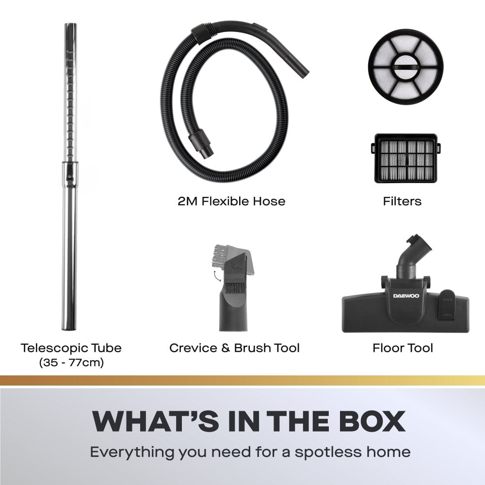 Daewoo 2L 700W Bagless Tornado Cylinder Vacuum Cleaner