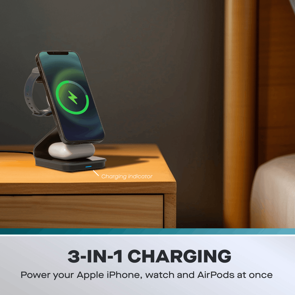 3-in-1 Magnetic Wireless Apple Charging Station