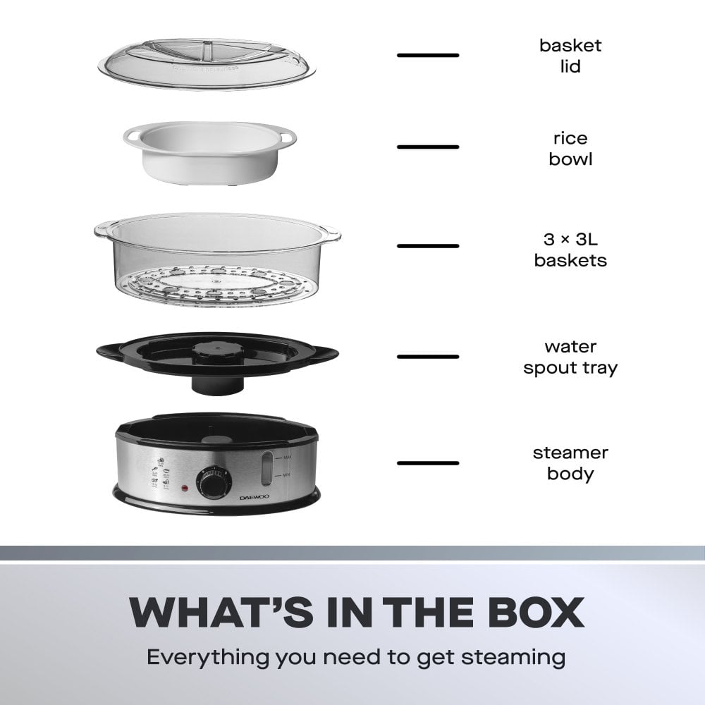 3-Tier Food Steamer, 9L