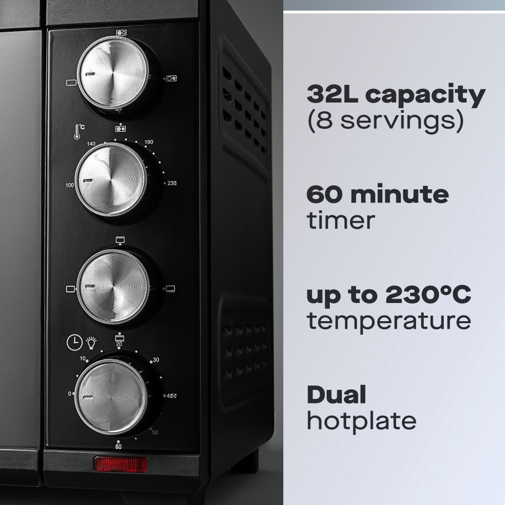 3000W 32L Countertop Oven with Hot Plates