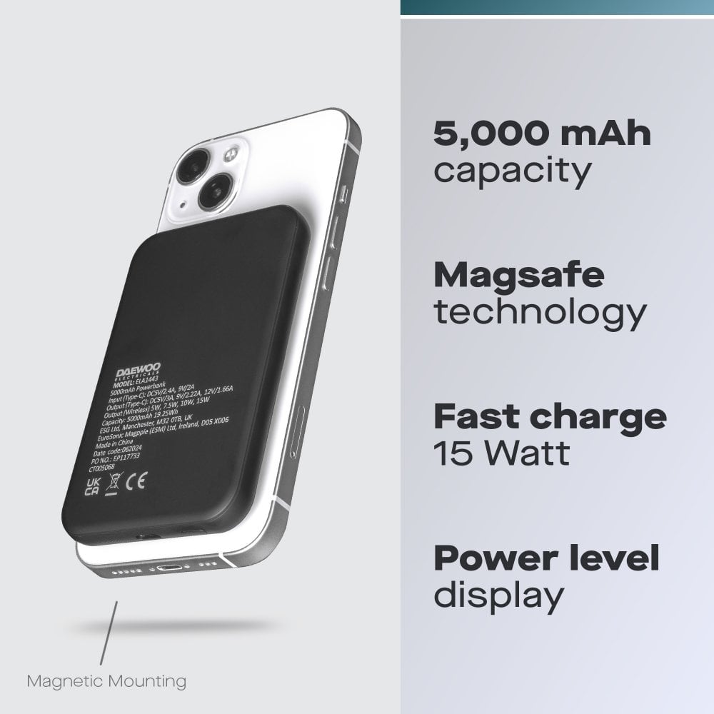 5000mAh Portable MagSafe Wireless Power Bank