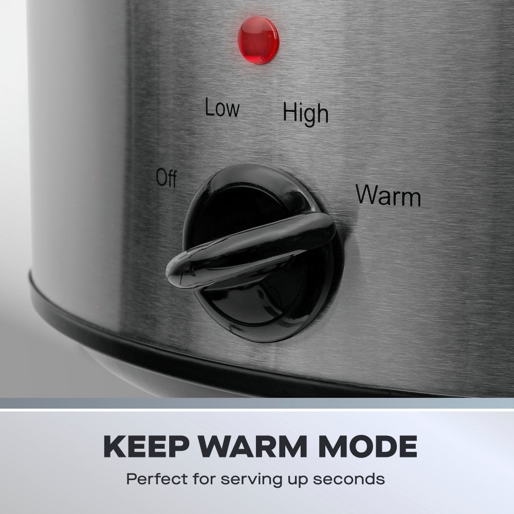 6.5L Slow Cooker, Stainless Steel