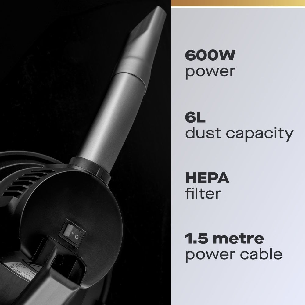 Daewoo 6L Fireplace Ash Vacuum Cleaner with Hepa Filter, 600W