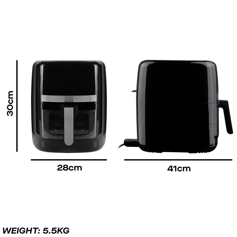 8L Air Fryer with Window & Divider