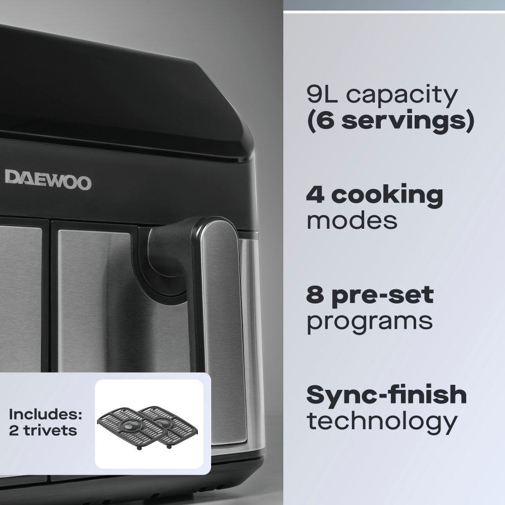 9L Digital Double Drawer Air Fryer