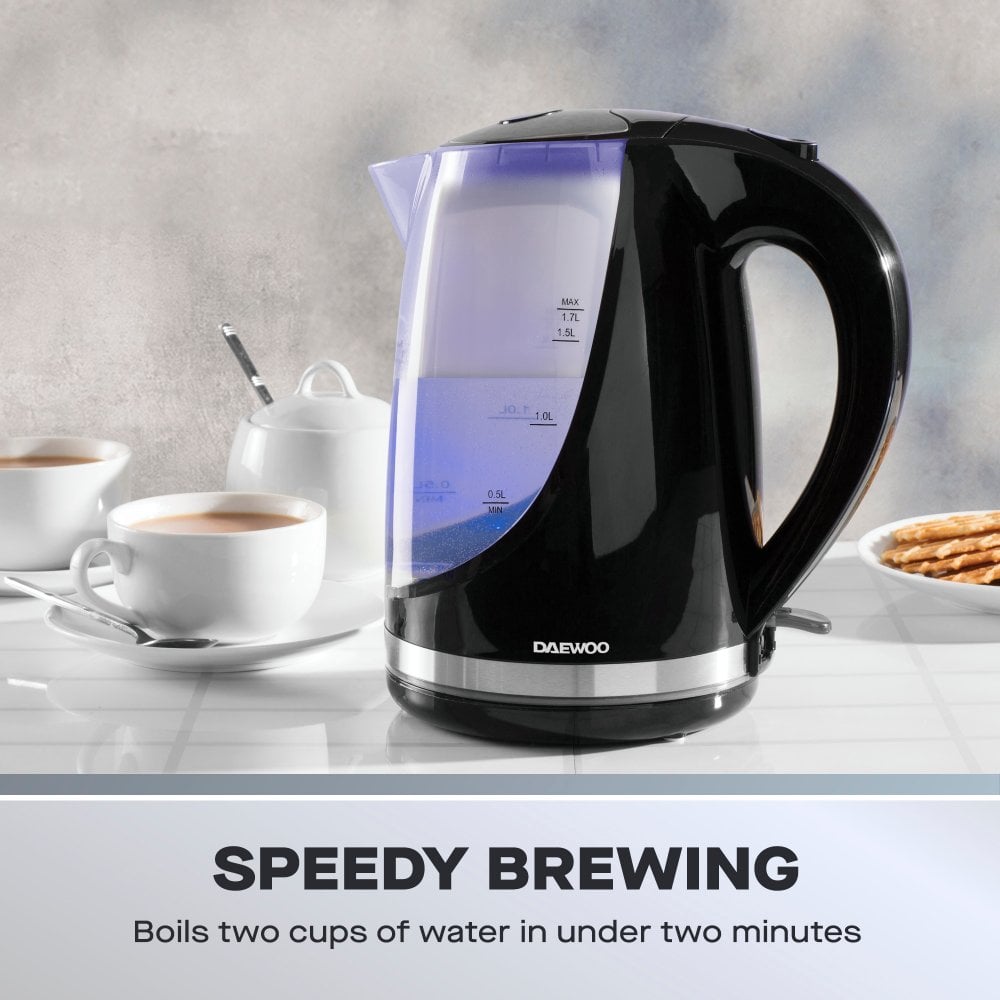 Black 1.7L Colour Changing Kettle