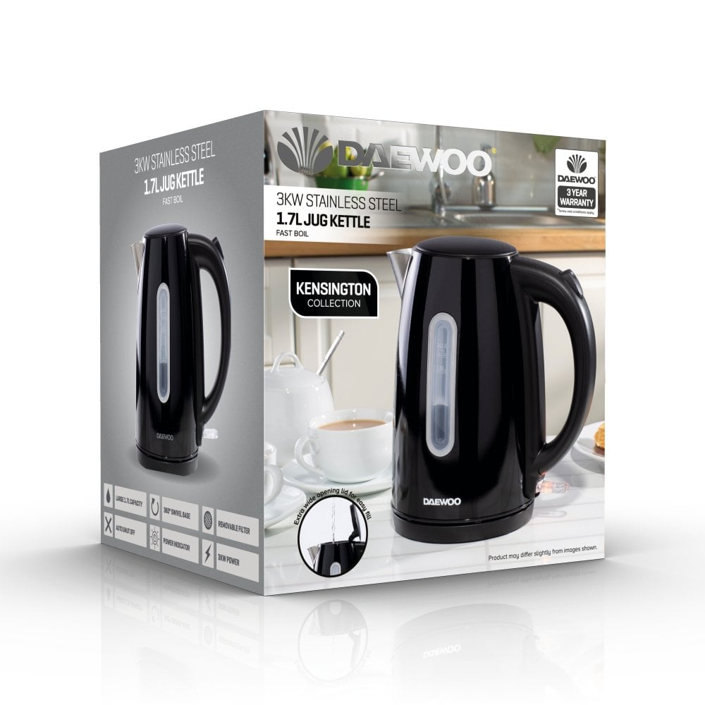 Black Kensington 1.7L Jug Kettle