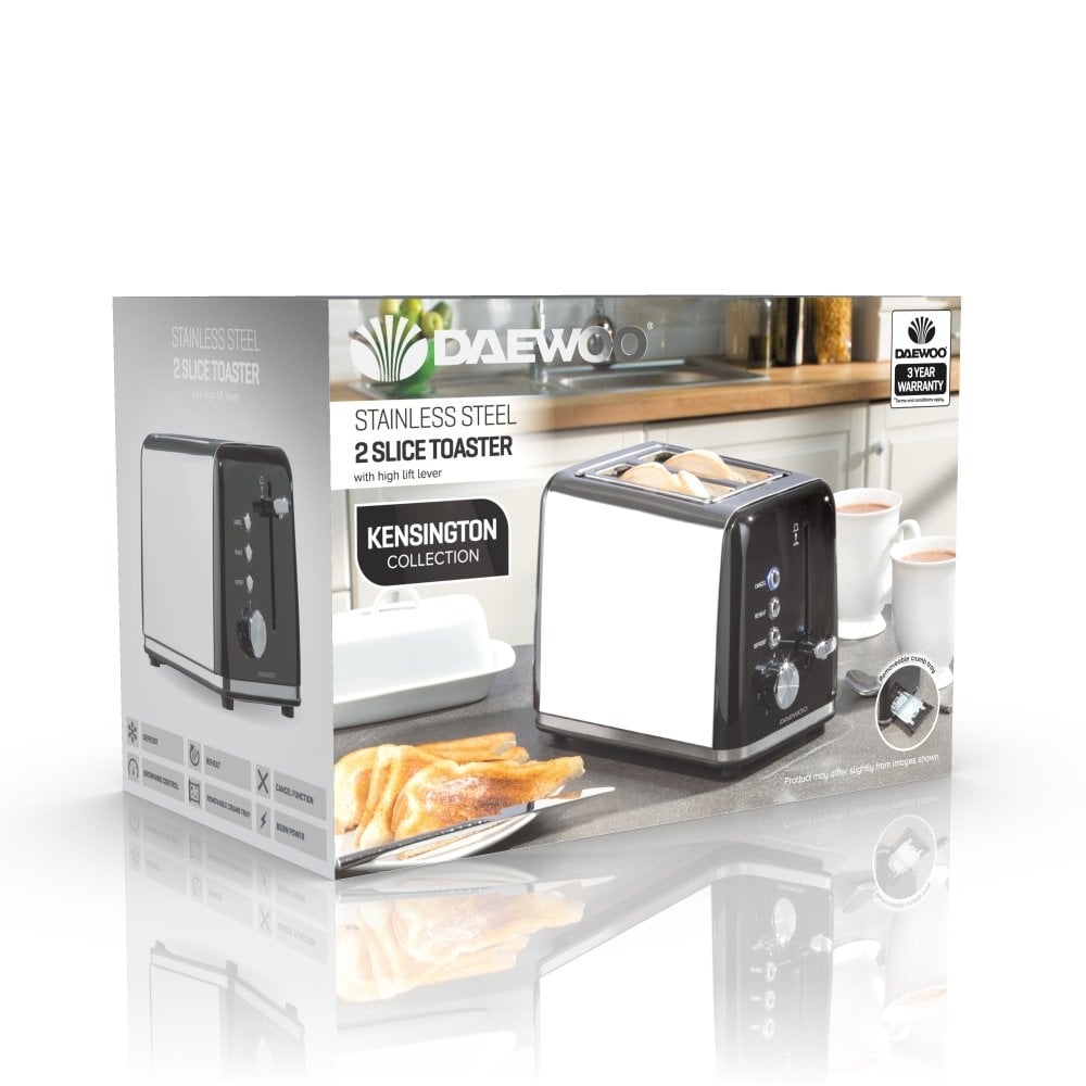 Black Kensington 2 Slice Toaster
