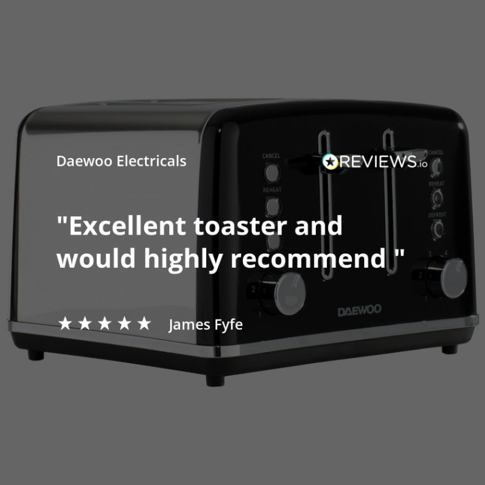 Black Kensington 4 Slice Toaster