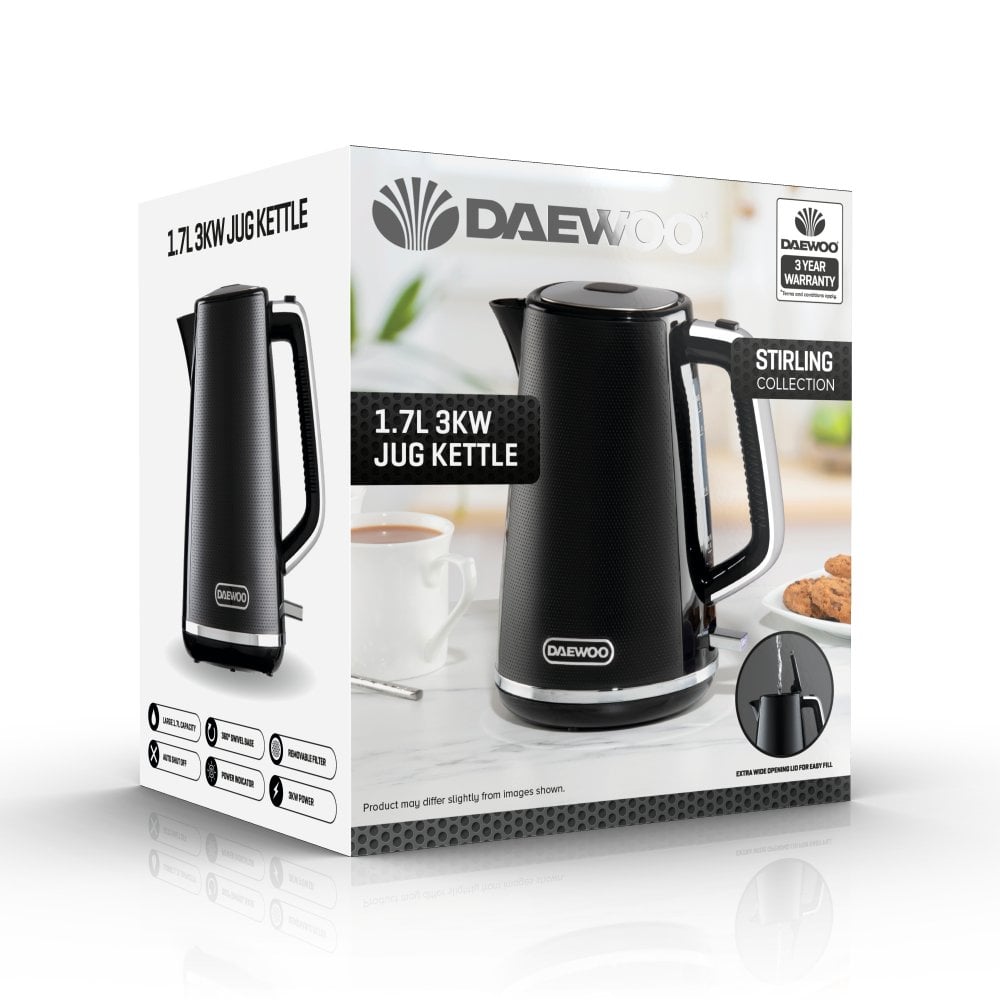 Black Stirling 1.7L Jug Kettle