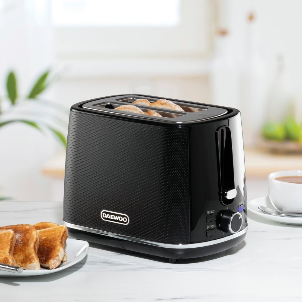Black Stirling 2 Slice Toaster