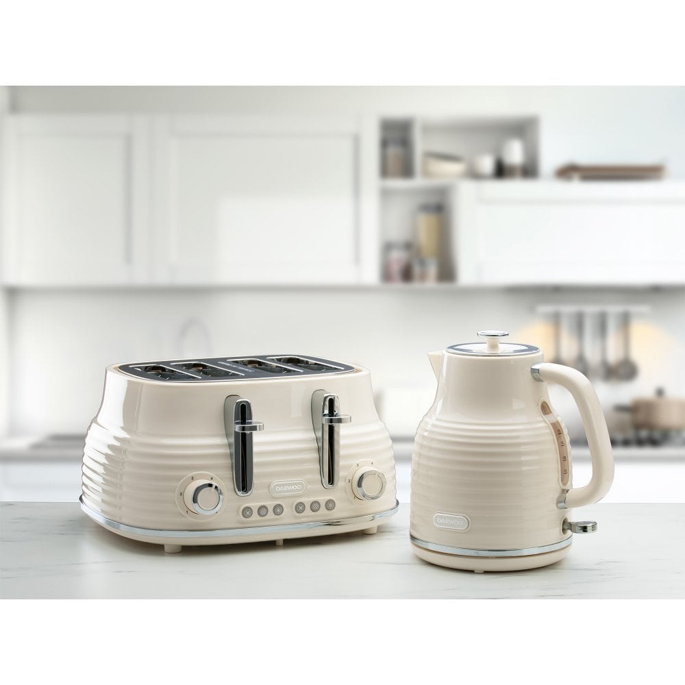 Cream Sienna 4 Slice Toaster