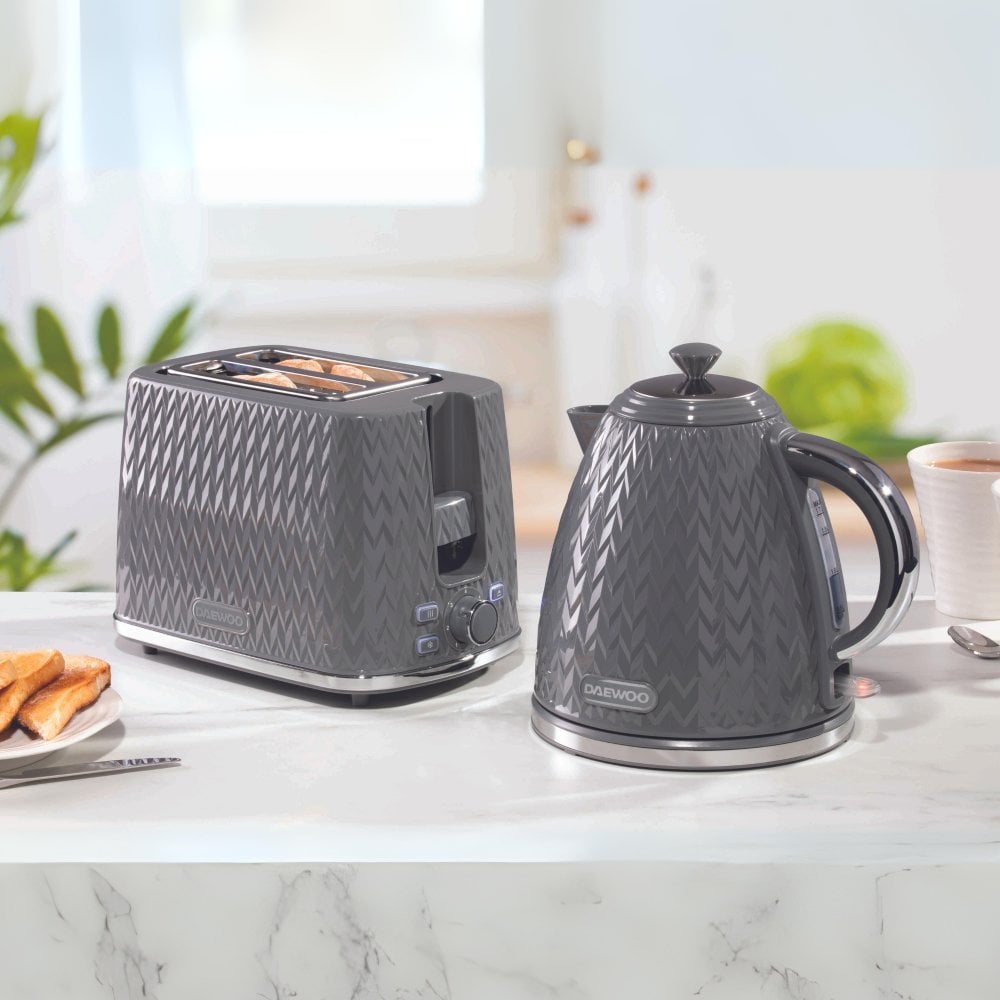 Dark Grey Argyle 1.7L Jug Kettle