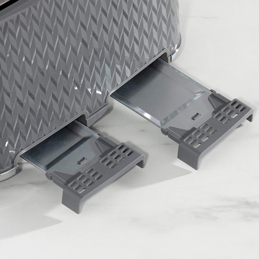 Dark Grey Argyle 4 Slice Toaster