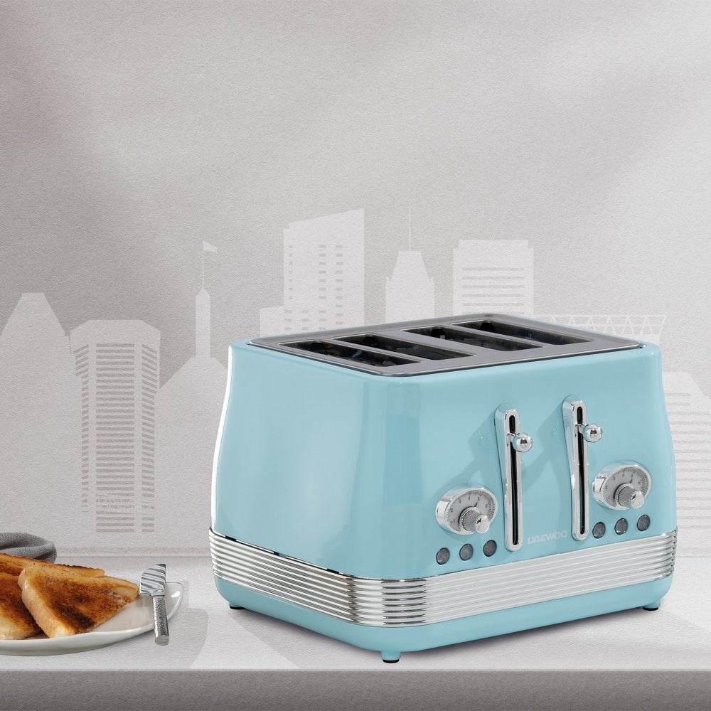 Denver Sky Blue 4-Slice Toaster