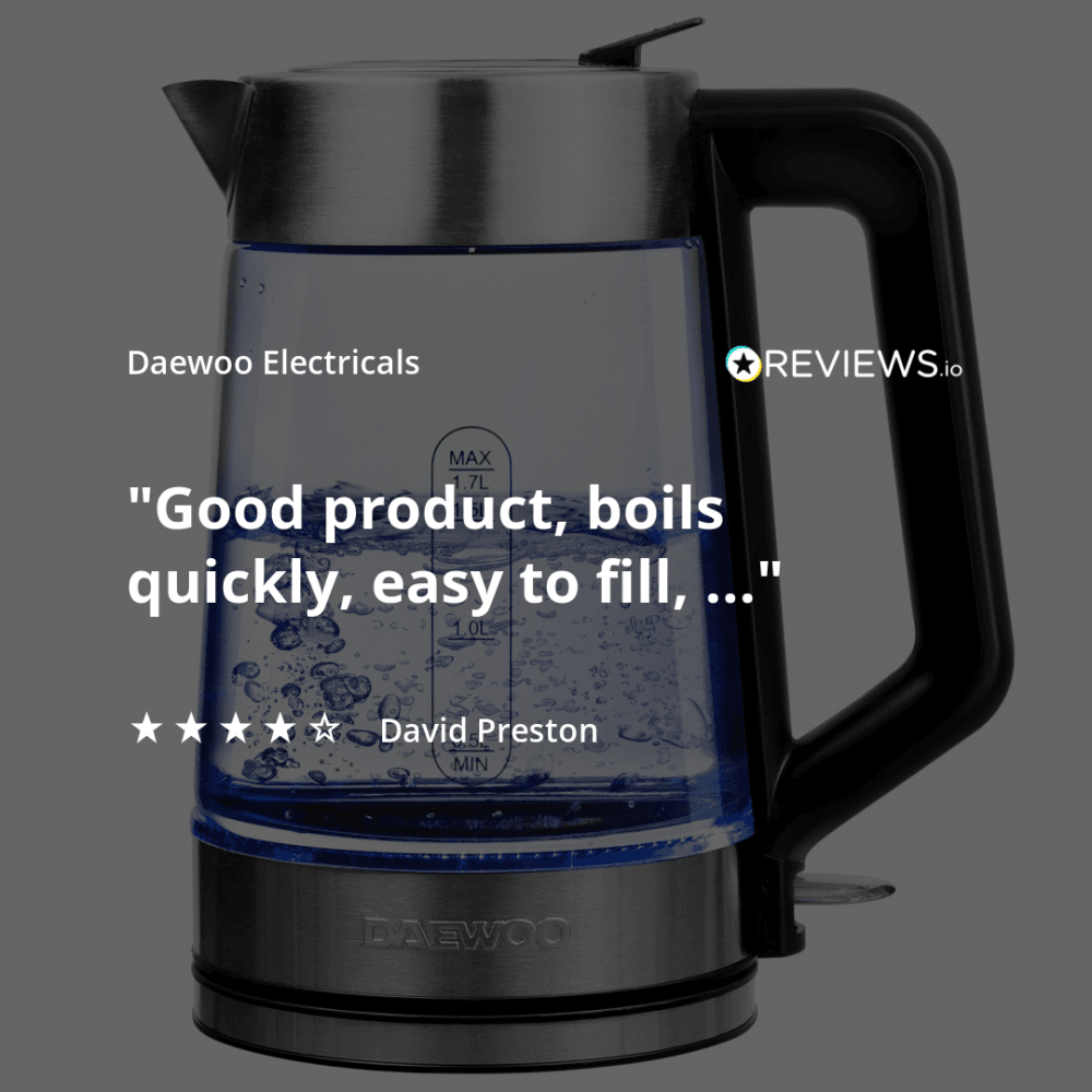 Easy Fill LED Illuminating 1.7L Glass Kettle