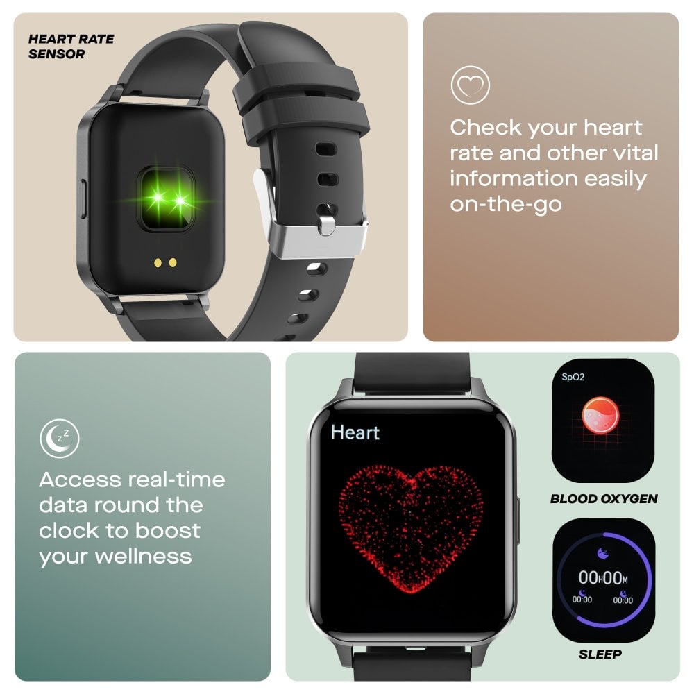 Flight Smartwatch with Multi Sports & Heart Rate Function