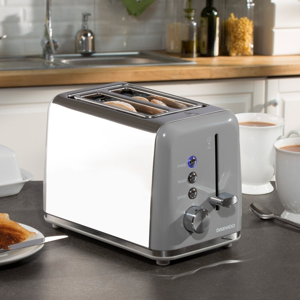 Grey Kensington 2 Slice Toaster