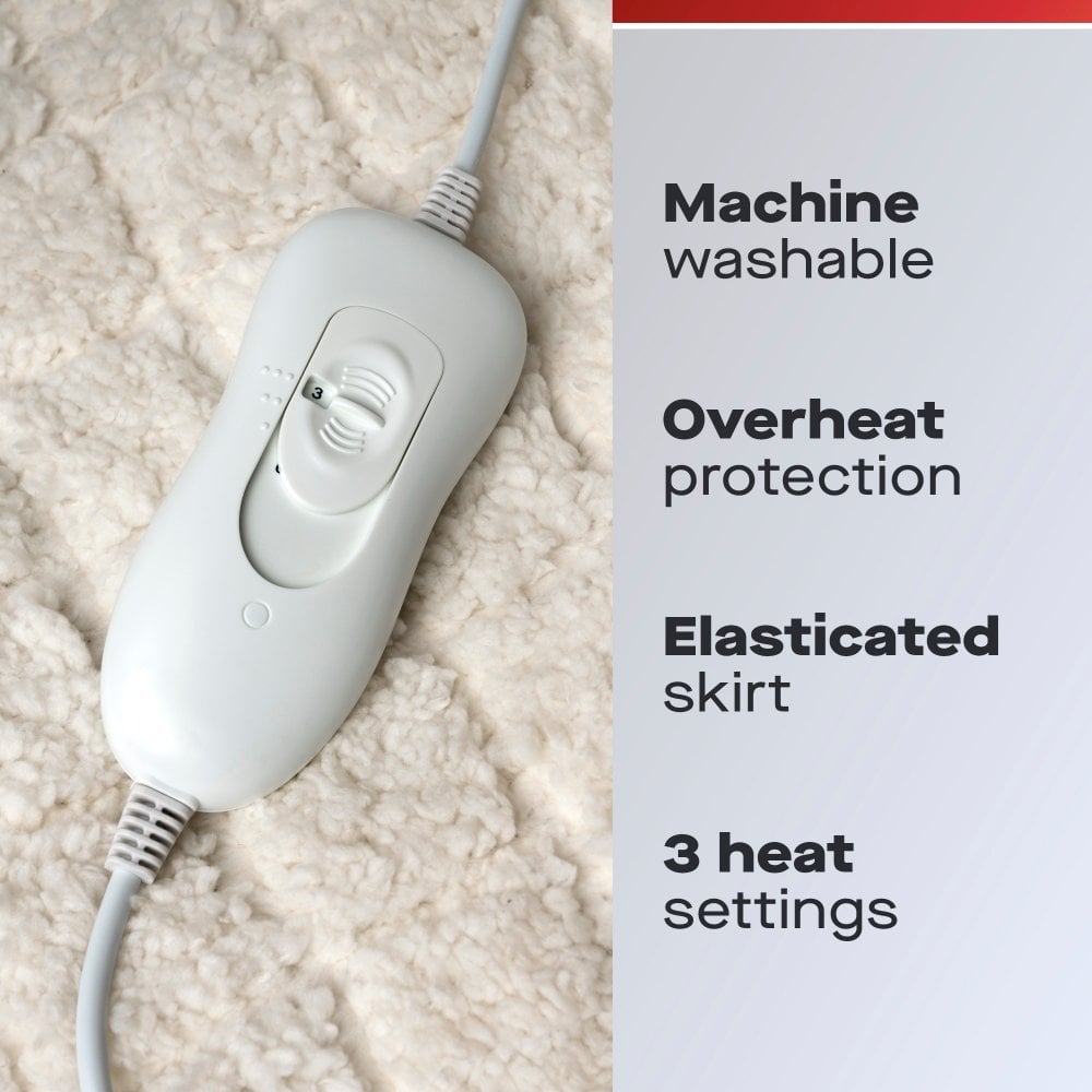 Premium Fleeced King Size Fitted Heated Blanket