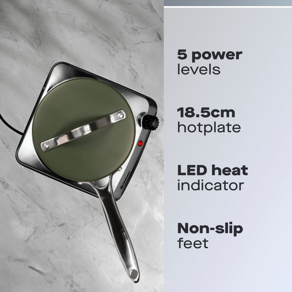 Single 1500W Stainless Steel Hot Plate Hob