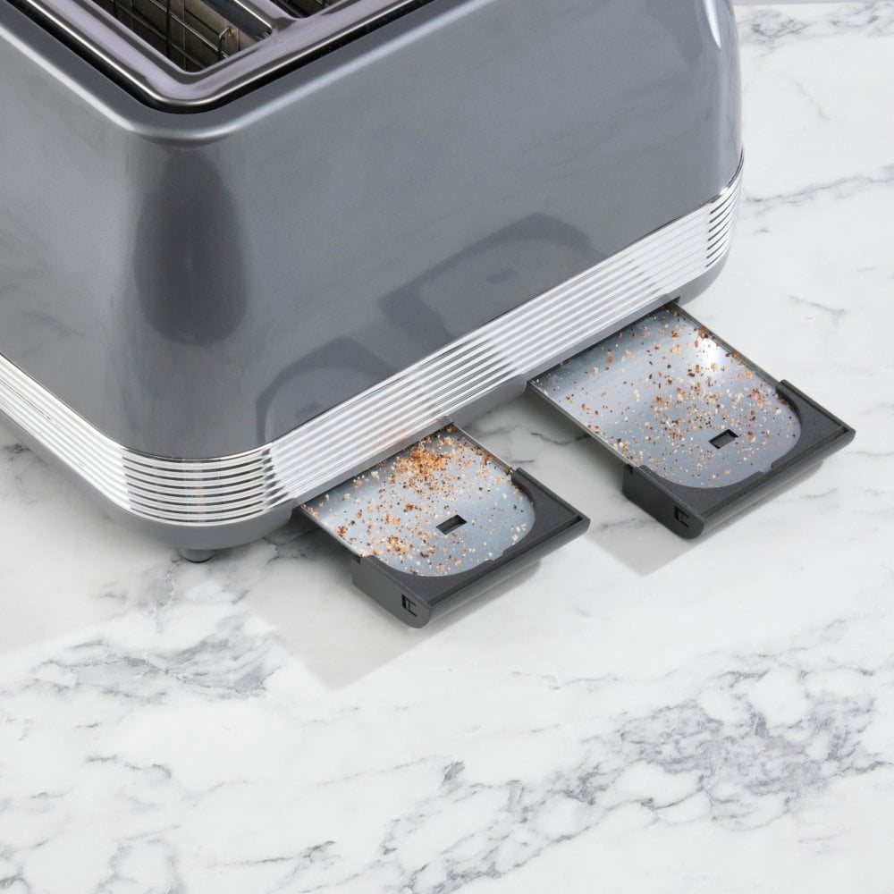 Smoked Grey Denver 4-Slice Toaster