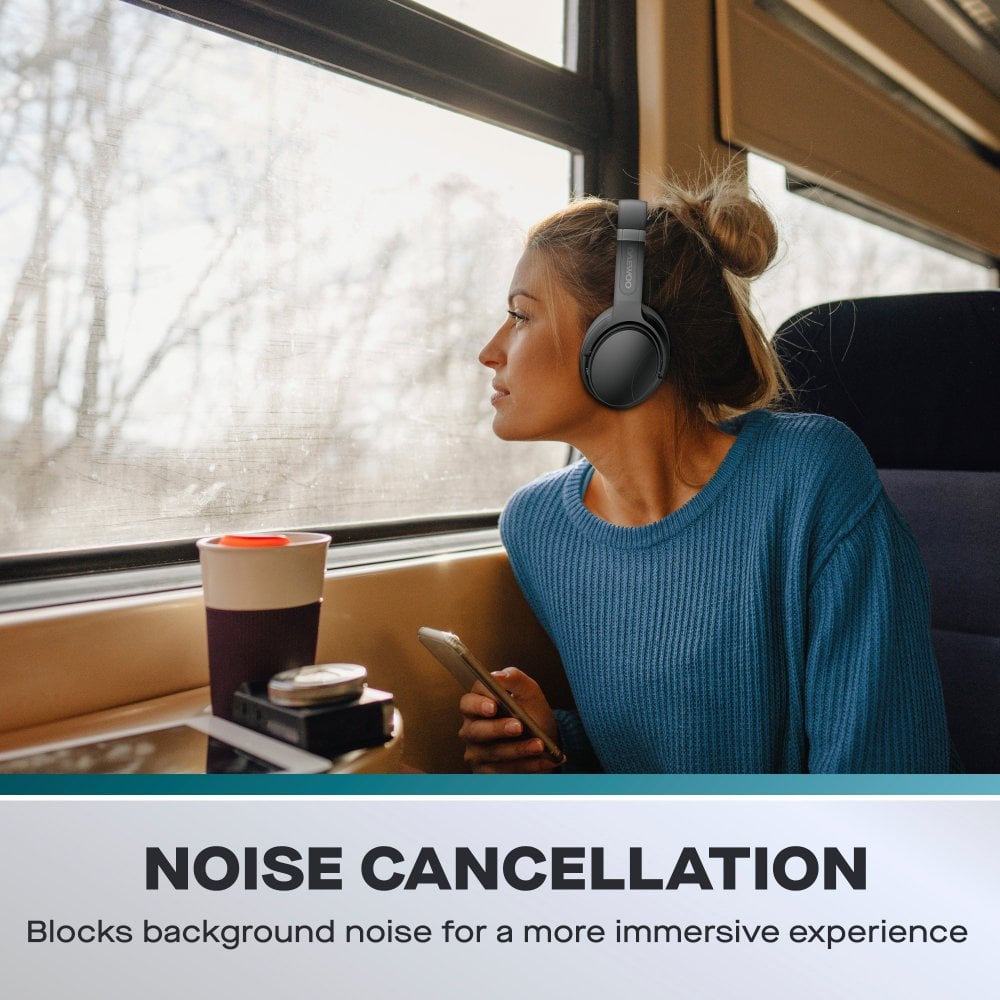 Sonic Beat Noise Cancelling Bluetooth Headphones with Travel Case