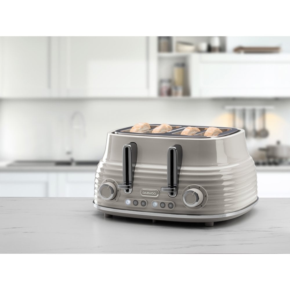 Taupe Sienna 4 Slice Toaster