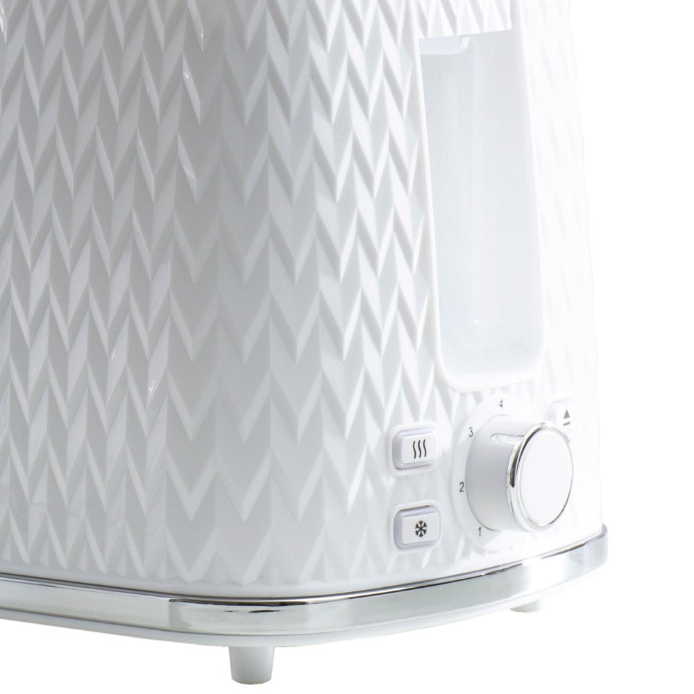 White Argyle 2 Slice Toaster