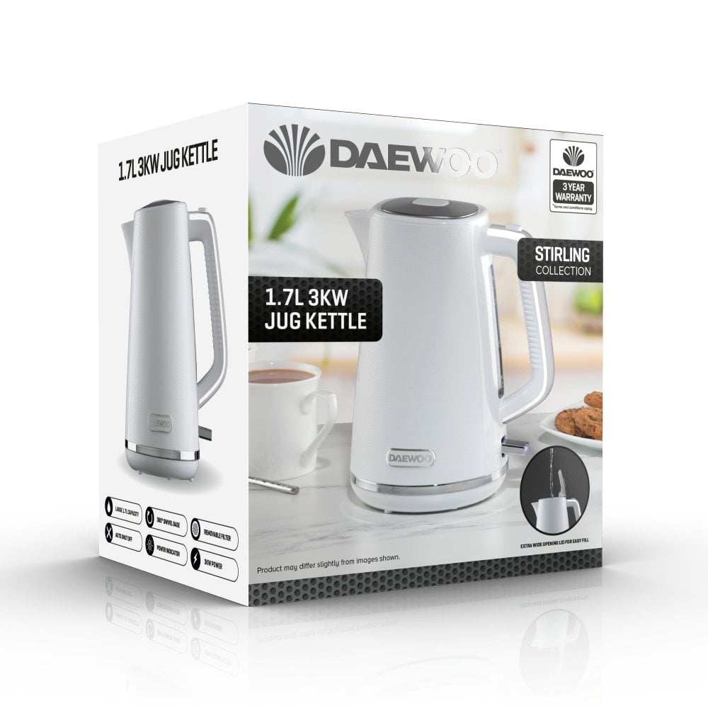 White Stirling 1.7L Jug Kettle