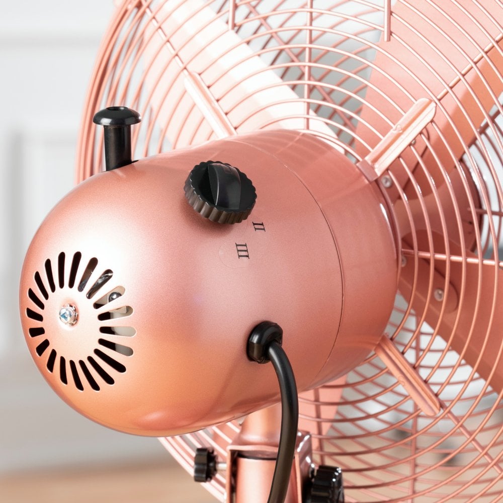 12" Rose Gold Desk Fan