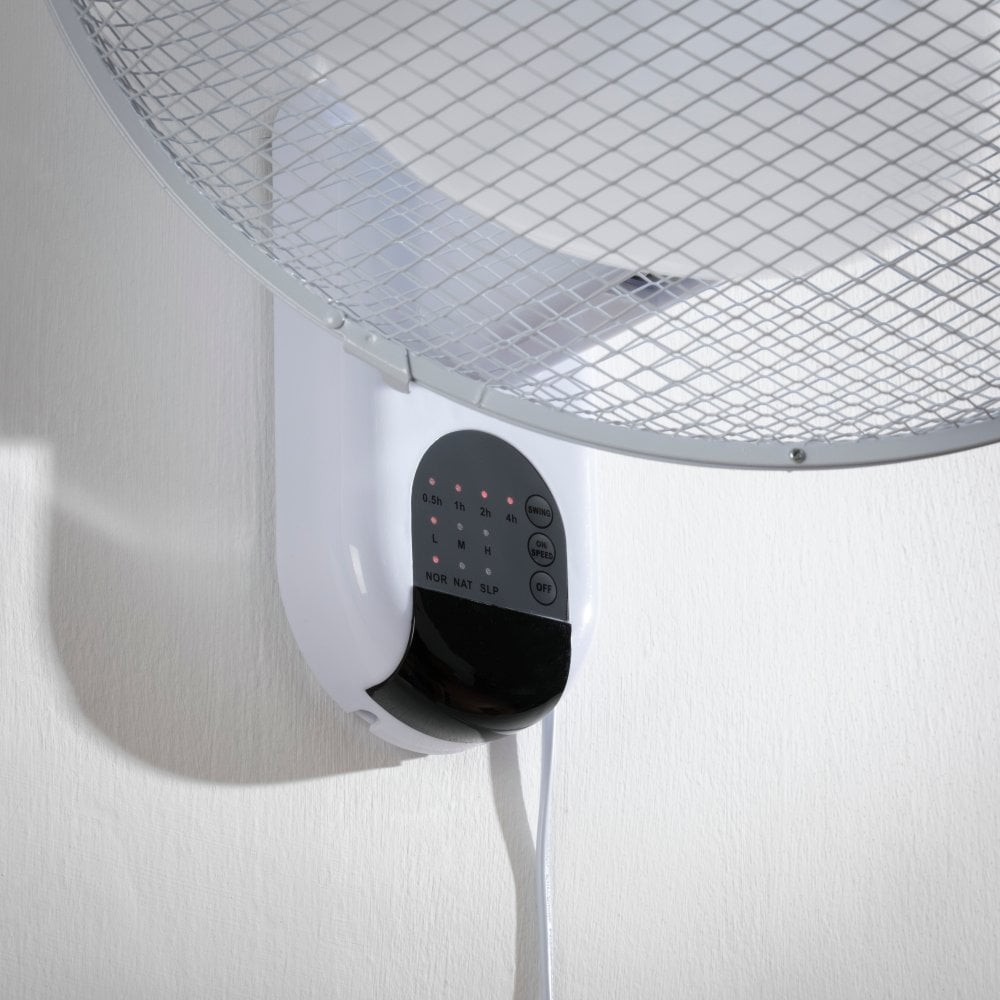 16" Wall Mounted Fan with Remote Control