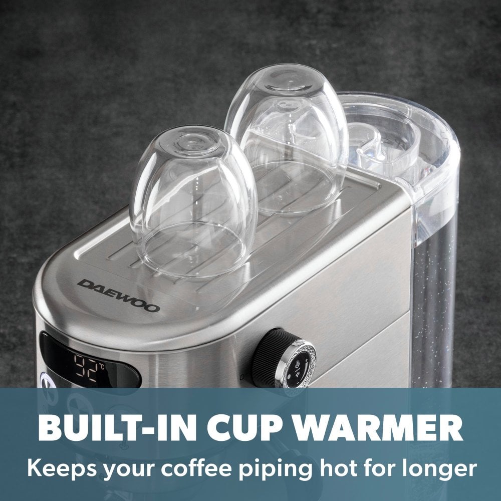 Daewoo 20 Bar Digital Compact Espresso Coffee Maker
