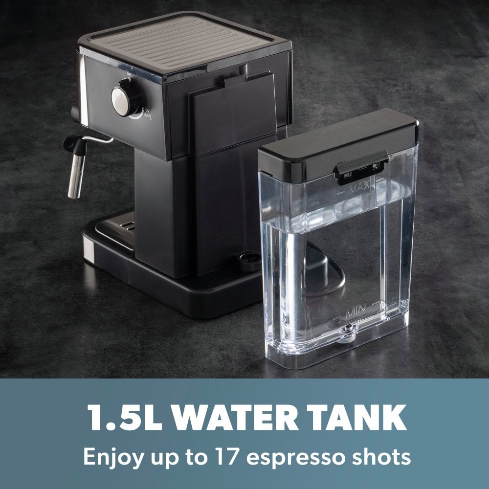 Daewoo 20 Bar Espresso Coffee Maker with Steam Wand