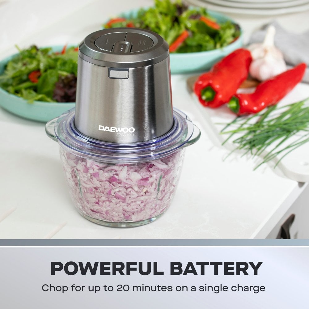 200W Cordless Pro Chopper with 1L Glass Bowl