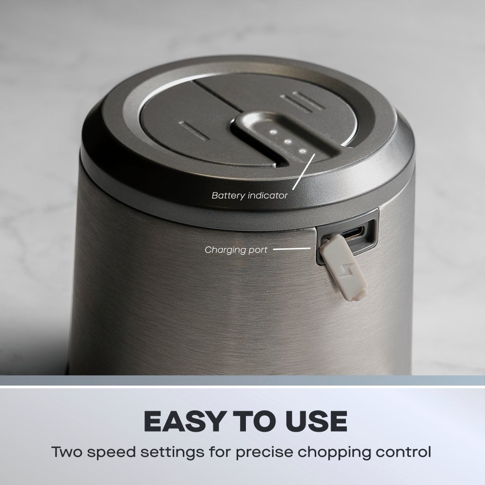 200W Cordless Pro Chopper with 1L Glass Bowl