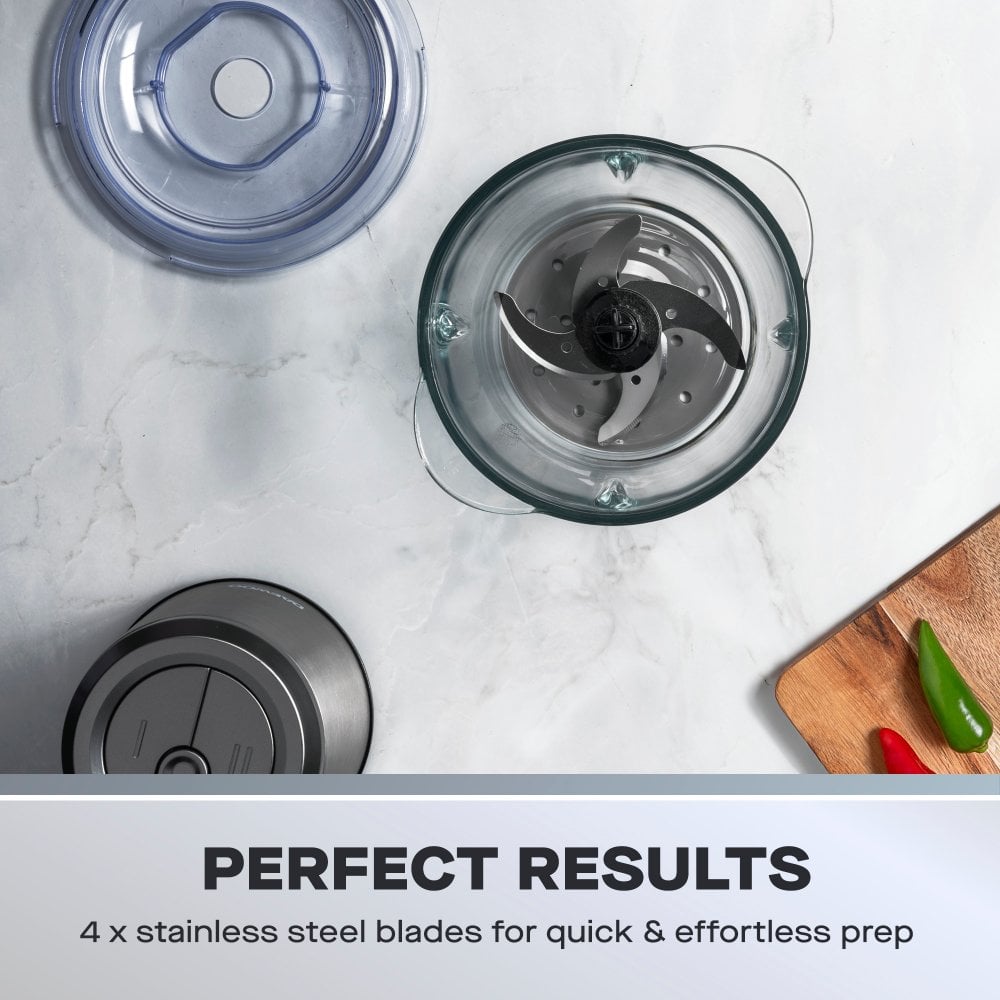 200W Cordless Pro Chopper with 1L Glass Bowl