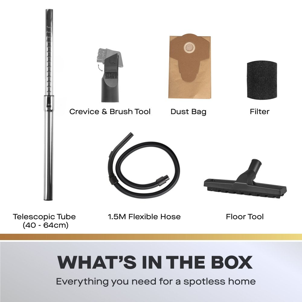 20L Wet & Dry Cylinder Vacuum Cleaner, 1000W