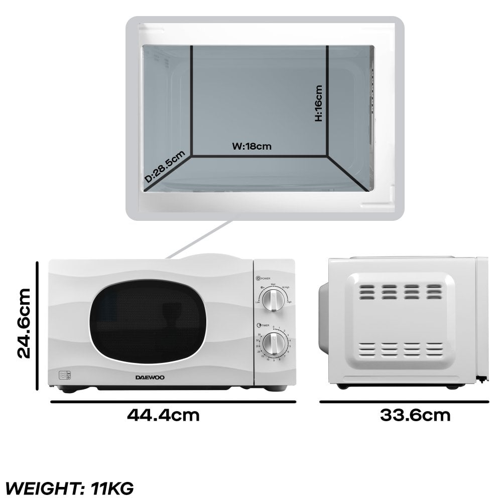 20L White 700W Microwave
