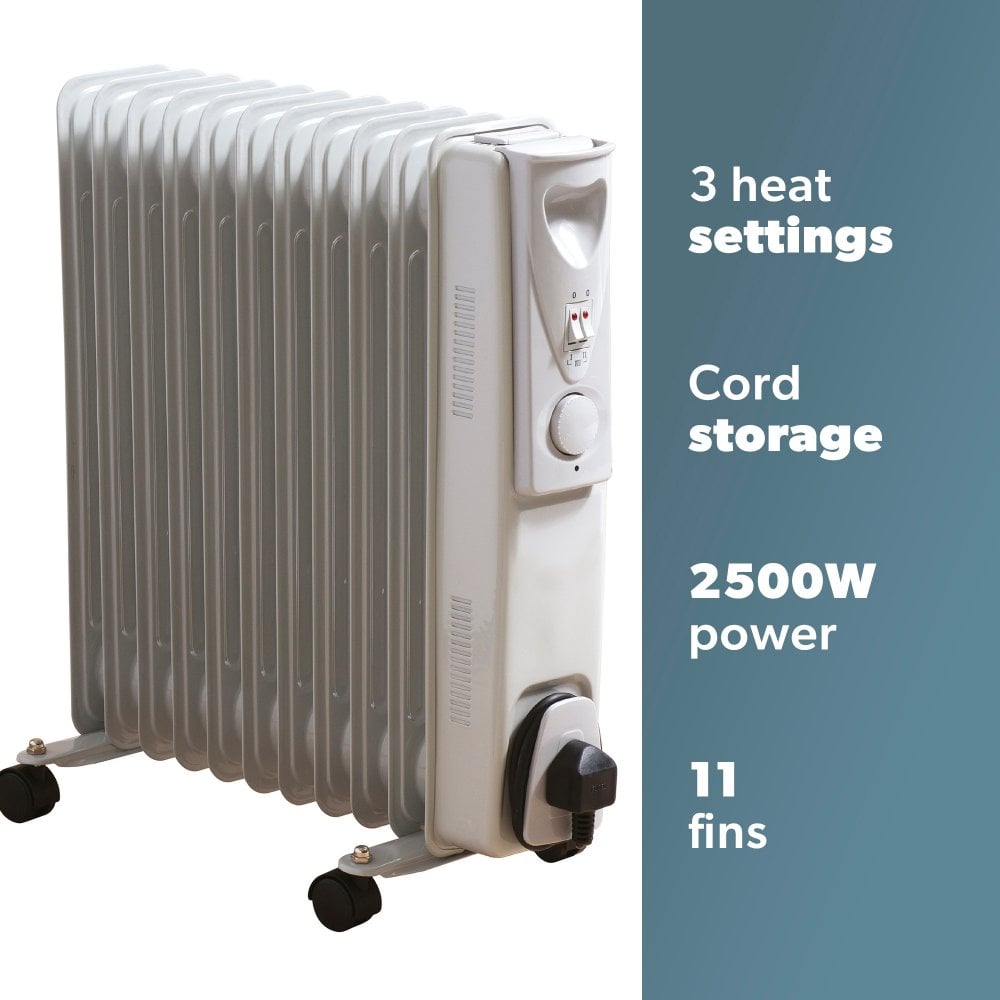 2500W Oil Filled Radiator with Timer