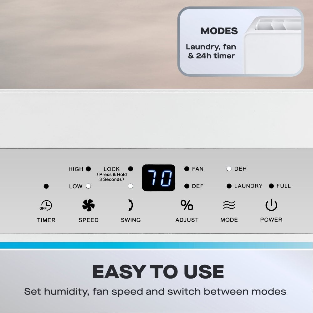 30L Dehumidifier with Air Purifier