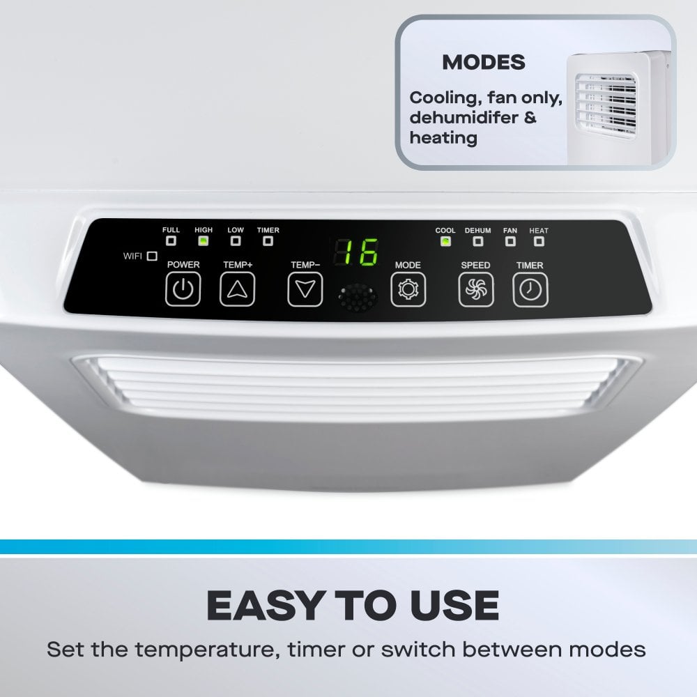 4-in-1 Portable Air Conditioner Unit With Heater, Dehumidifier & Fan, 12000 BTU