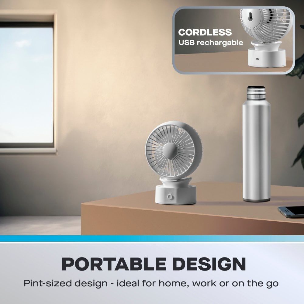 4-Inch Portable Rechargeable Desk Fan