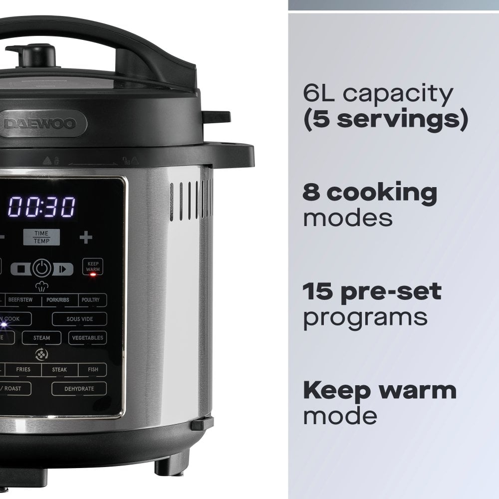 6L 2-in-1 Air Fryer Pressure Cooker